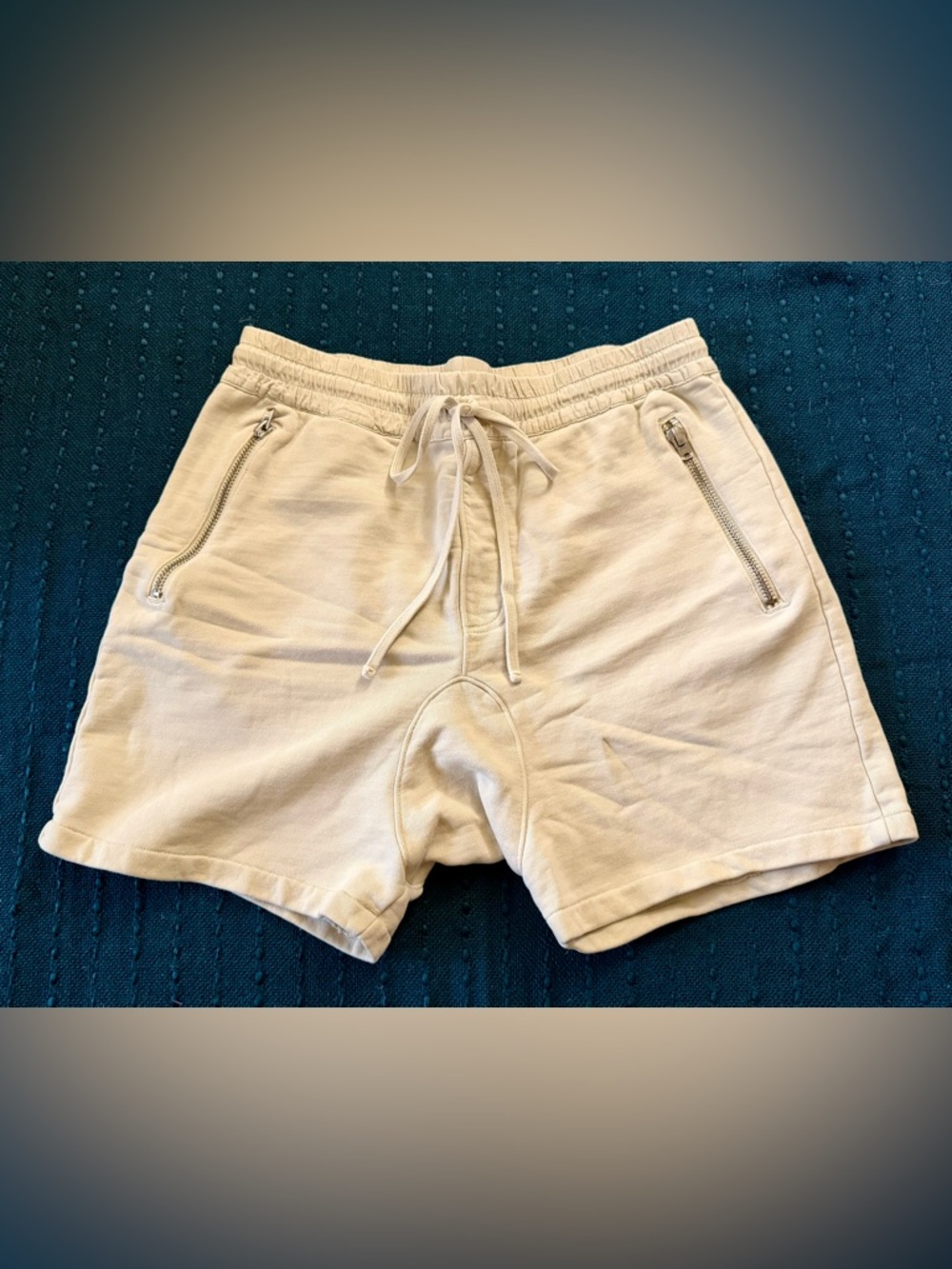 Fear of God Essentials Medium Collection Two Beige Shorts with Zip Pockets